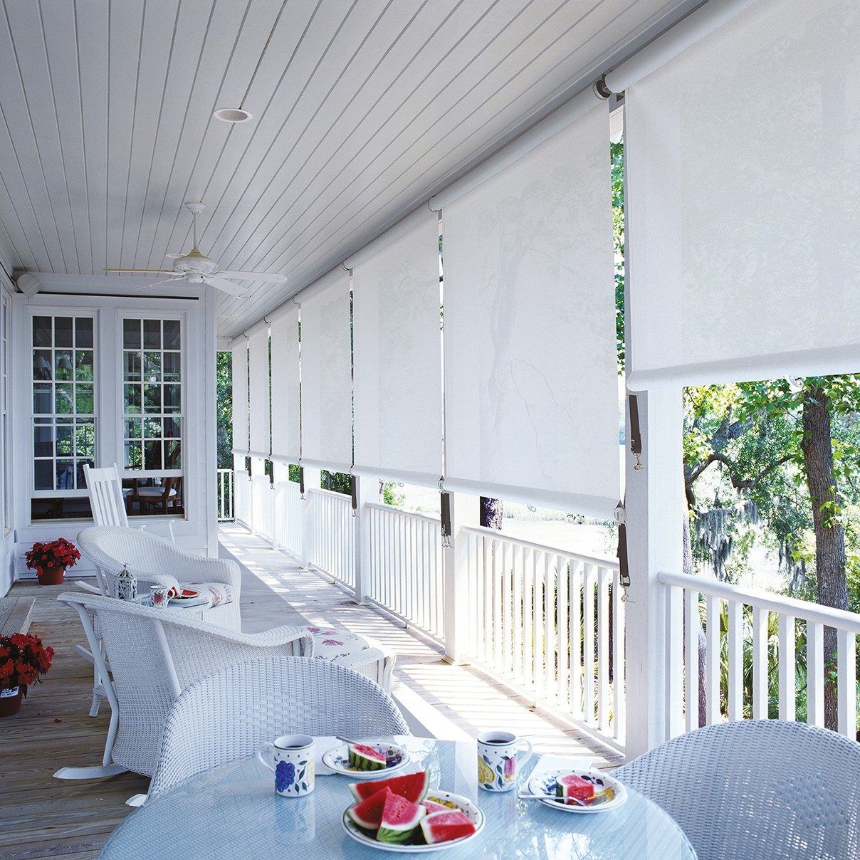 external screens on a verandah